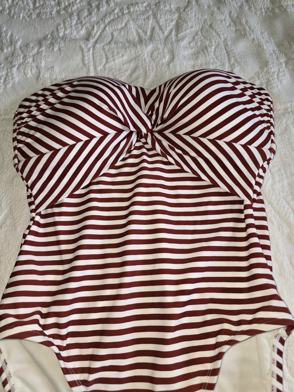 Kona Sol Strapless Twist-Front Swimsuit